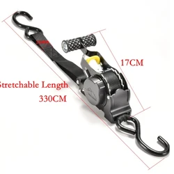 Heavy - Duty Retractable Ratchet Strap for Securing Cargo and Luggage