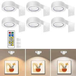 3 - Color Dimmable LED Touch Remote Night Light with Battery and Painting Design (White - 1to6)
