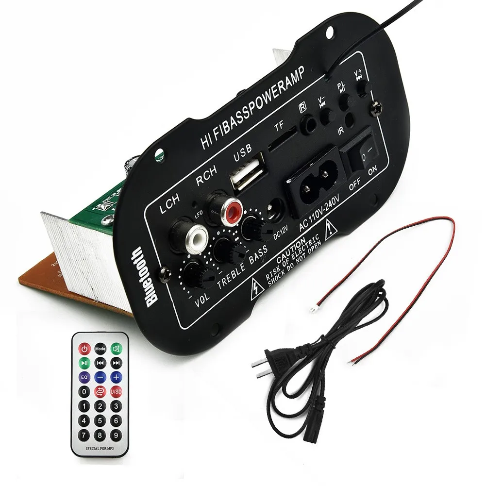 220 В 50 Вт автомобильный аксессуар BT HiFi бас аудио USB TF MP3 FM со встроенным чипом BT и функцией радио с тремя режимами