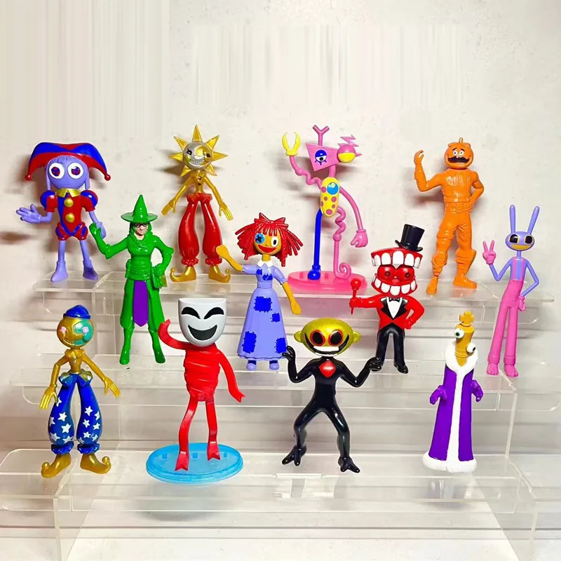 The Amazing Digital Circus Figure Set Toy Digital Circus Figurines Plastic  Toys Figura Jax Clown Ponmi Pomny Hare Action Figures