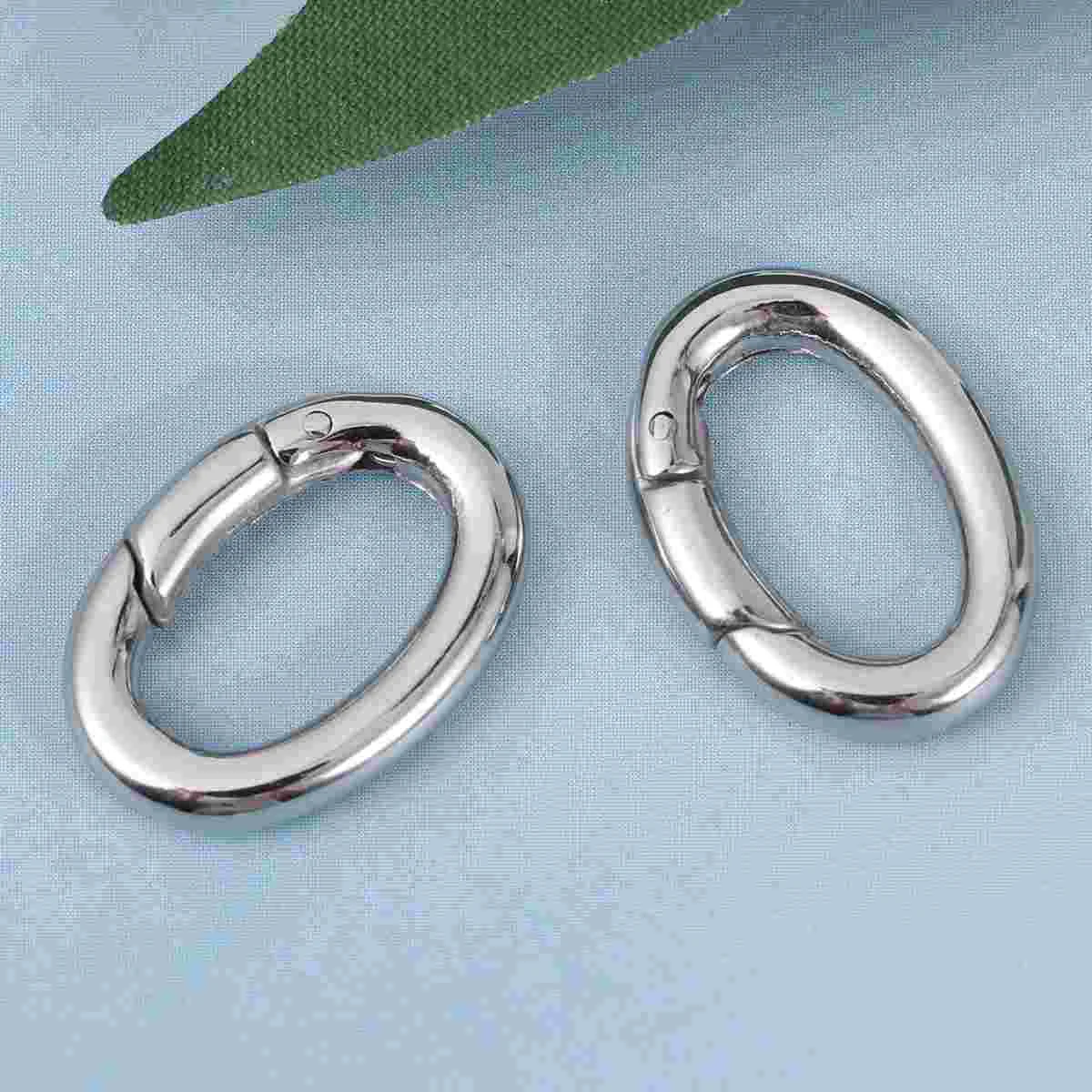 

2 Pcs Stainless Carabiner Multifunctional Carabiners Jewelry Buckle Portable Climbing Steel Spring