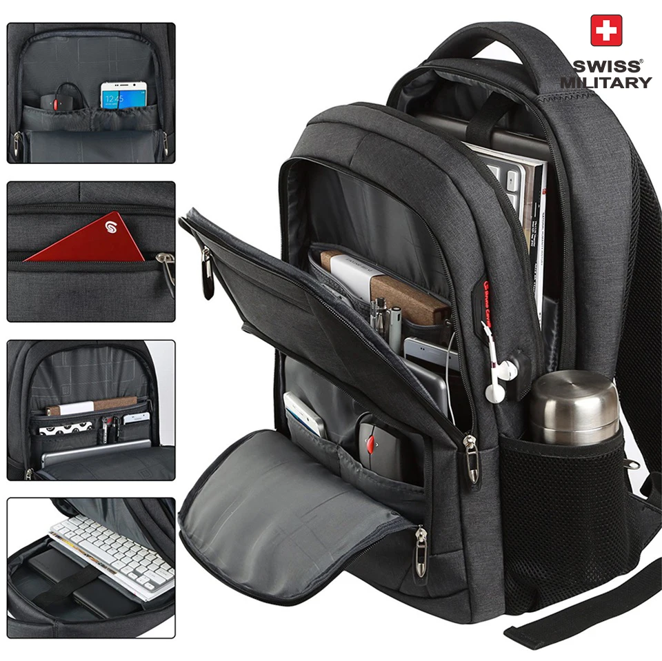 NEW Men 17 Inch Laptop Backpack Large Capacity USB Bag School Waterproof Anti theft Backpack Travel Backpack Mochila