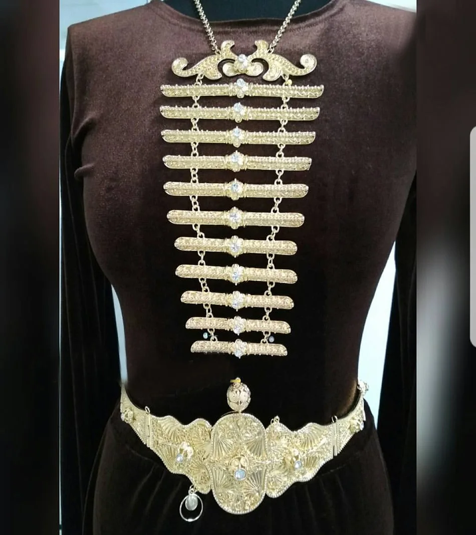 Retro Gold Silber Farbe Slawischen Kaukasus Frauen Brust Platte Brust Kette Ethnische Türkische Braut Schmuck Hochzeit Zubehör – Detail 14