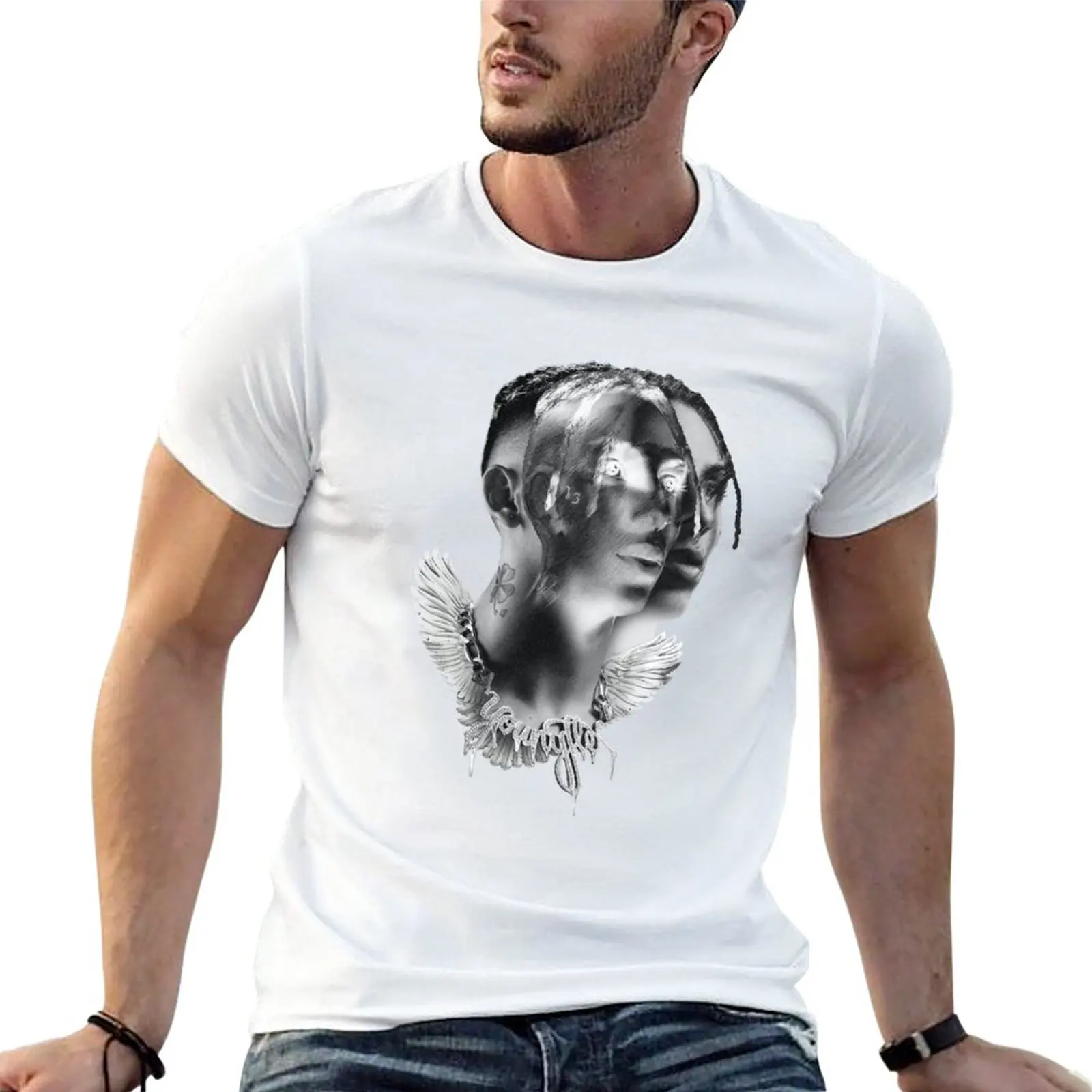 

Khea Trapicheo Classic T-Shirt for a boy heavyweights plus size tops blacks oversized t shirt men
