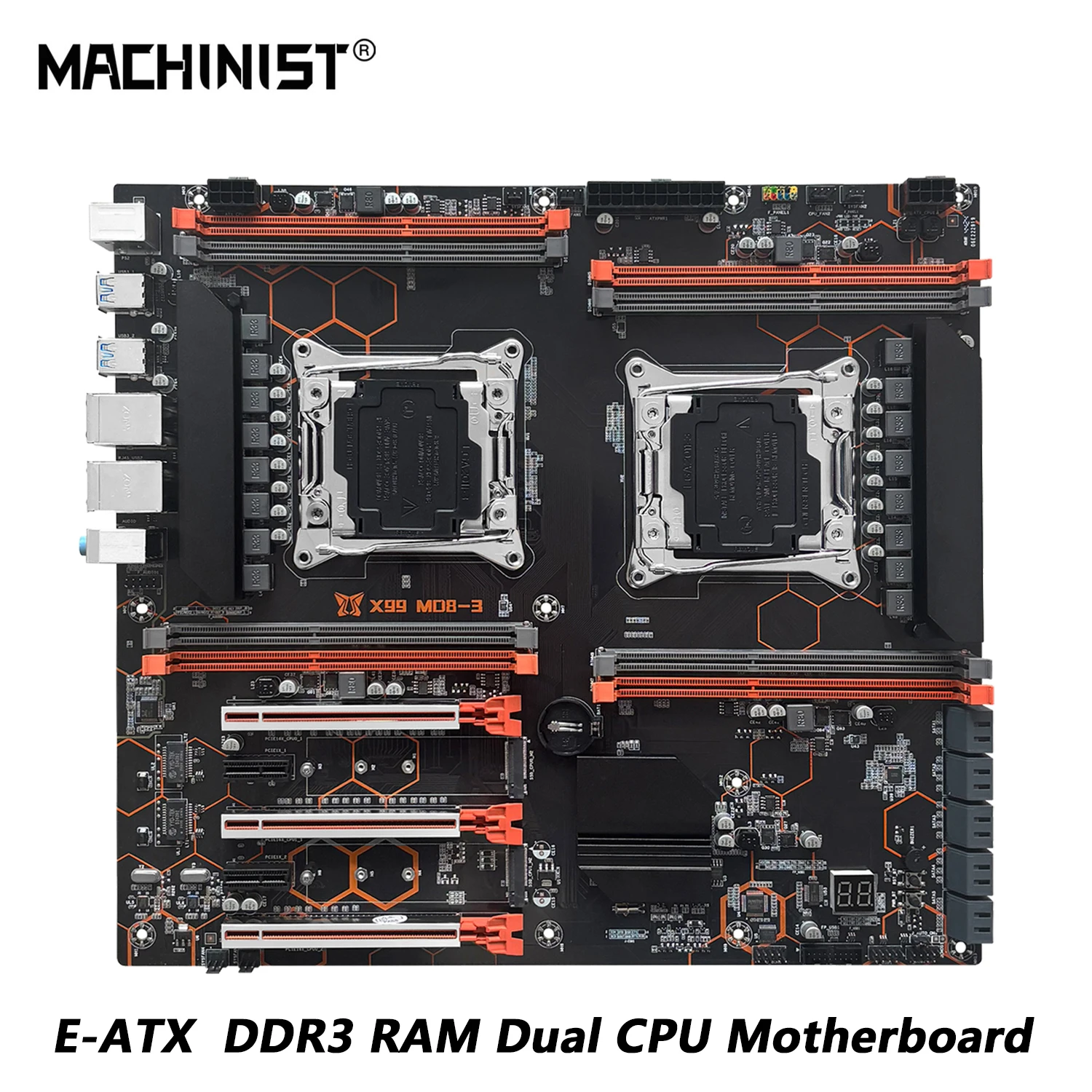 MACHINIST X99 MD8-3 마더보드 지원 듀얼 Xeon E5 V3/V4 CPU DDR3 메모리 8채널 SATA 3.0 USB3.0