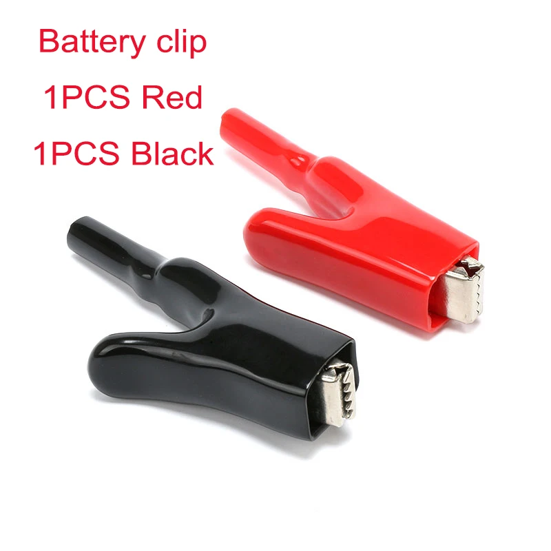 Description Picture 3 of item50A Red + Black 73mm Crocodile Car Caravan Van Battery Test Lead Clips Best Promotion Alligator Clips Connector Plug Power