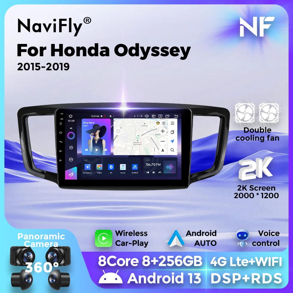 NaviFly-10-Inch-for-Honda-Odyssey-2015-2016-2017-2018-2019-Android-13 ...