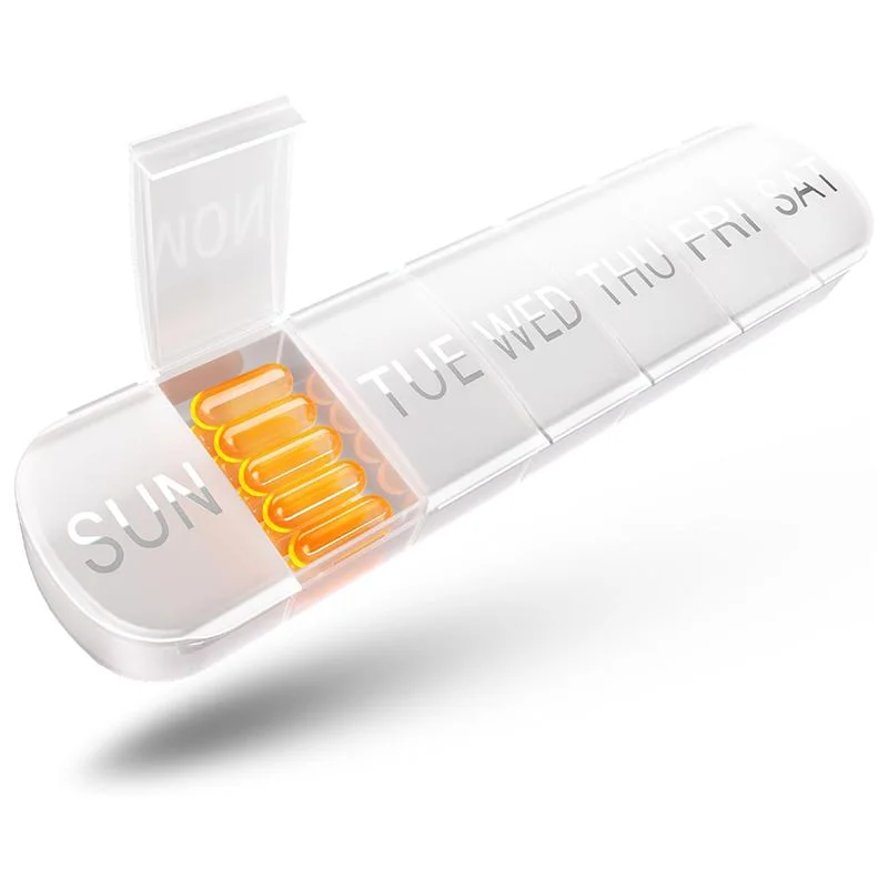 Extra Large 7-Day Travel Pill Organizer with Dual Daily Compartments