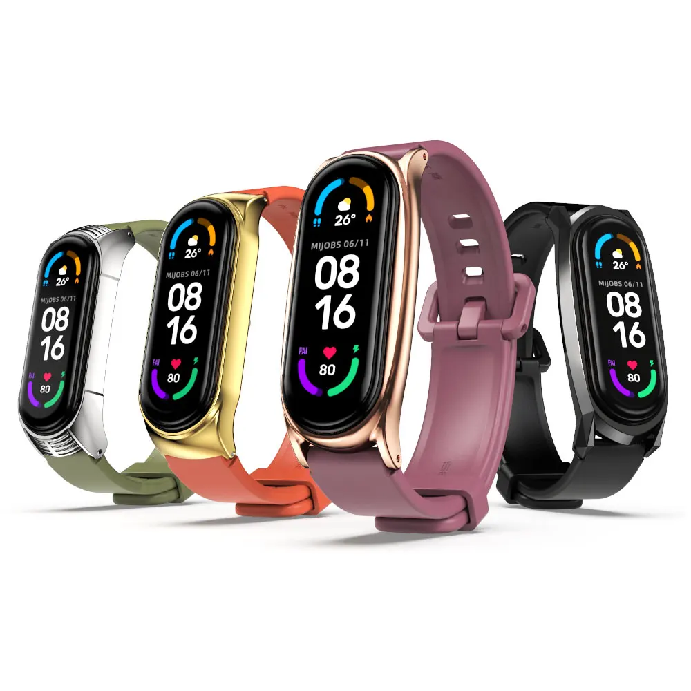 Premium PU Leather Wristband and Metal Bracelet