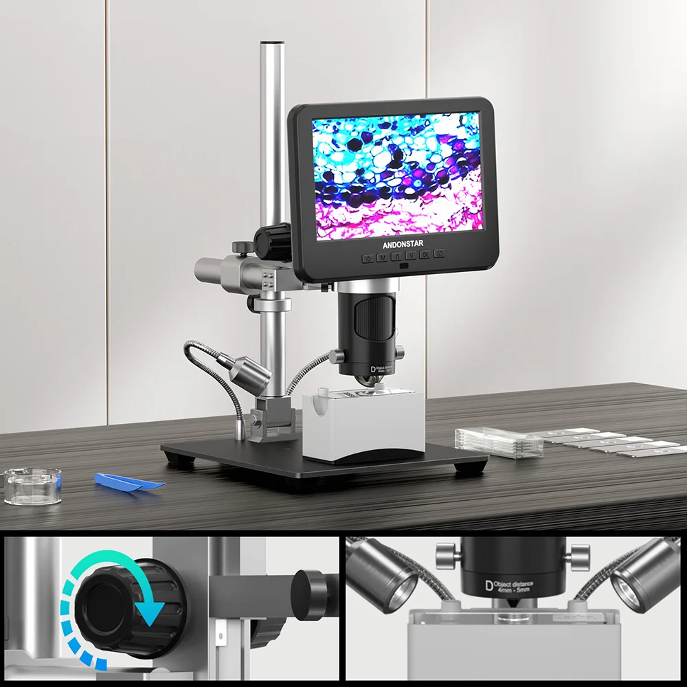Andonstar 2024 New Trinocular 2000X UHD 2160P HDMI Digital Microscope AD246SM-Plus for PCB SMD Soldering for Phone Repair Tools