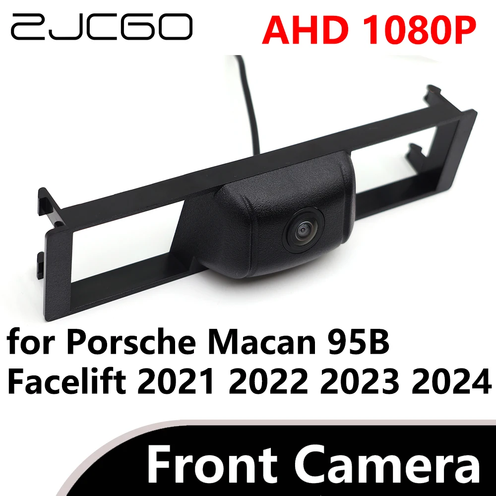 

ZJCGO AHD 1080P CVBS 480P 170° Car Parking LOGO Front View Camera waterproof for Porsche Macan 95B Facelift 2021 2022 2023 2024