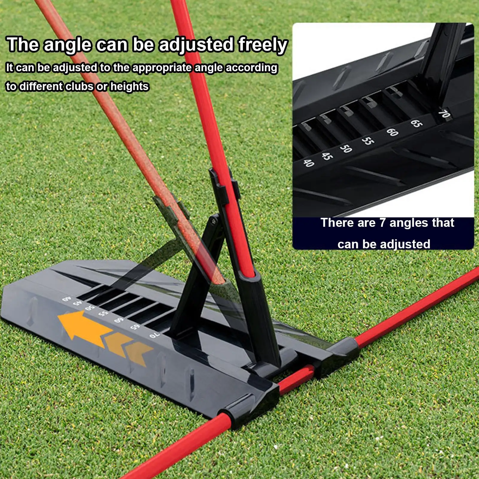 Golf Swing Alignment Rod Golf Alignment Stick Holder Swing Practice Plate Trainer Swing Angle Adjustment Postures Correction Aid