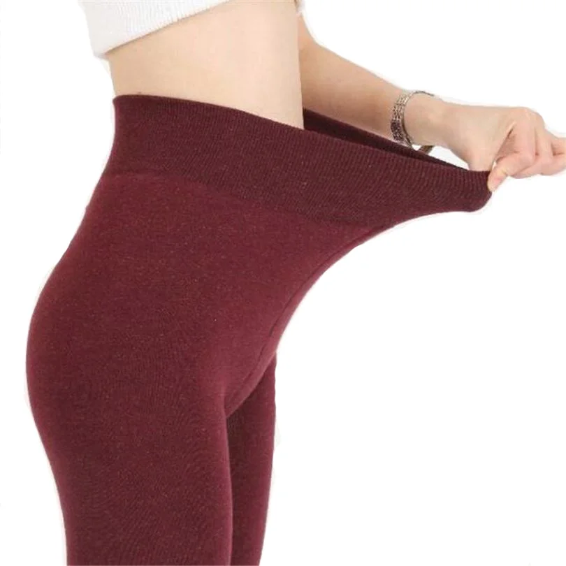 

VIIANLES Winter Warm Velvet Legging Fashion Casual Trousers High Waist Pants Woman Legging Knitted Thick Ventilate Comfort