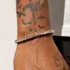 Bracelet de Tennis en cristal de luxe pour hommes, Hip Hop, tendance, Punk, zircone, chaîne de Couple sur la main, bijoux Streetwear