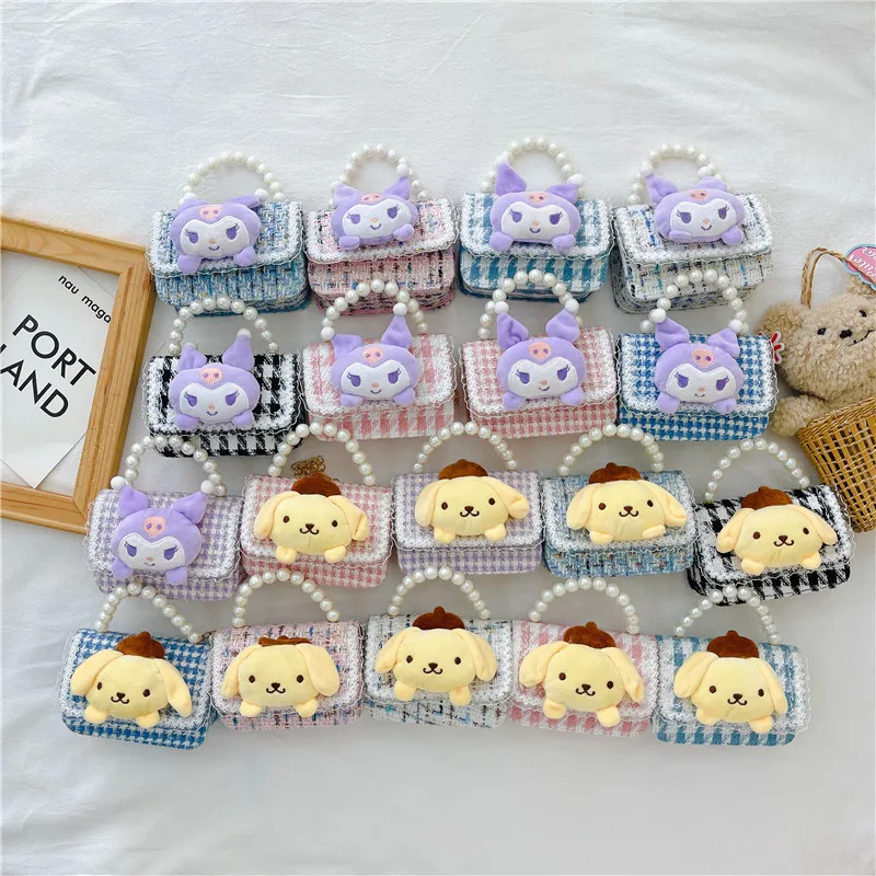 

Anime Sanrios Pom Pom Purin Kuromi Cute Coin Purse Kid Handbag Cartoon Crossbody Backpack Birthday Christmas Gift for Friend