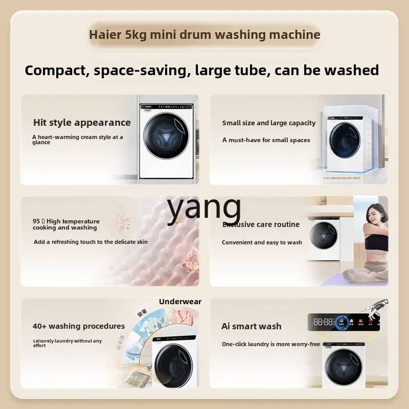 CX mini drum washing machine small high temperature cooking and washing 3.5KG/5KG automatic household 2