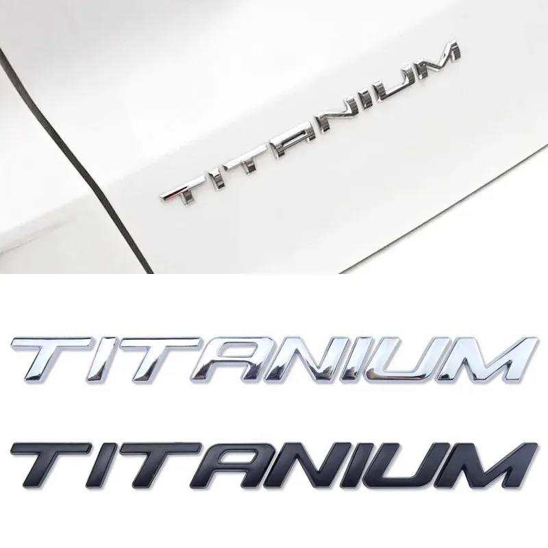 Chrome Black Titanium Rear Boot Badge Emblem Sticker