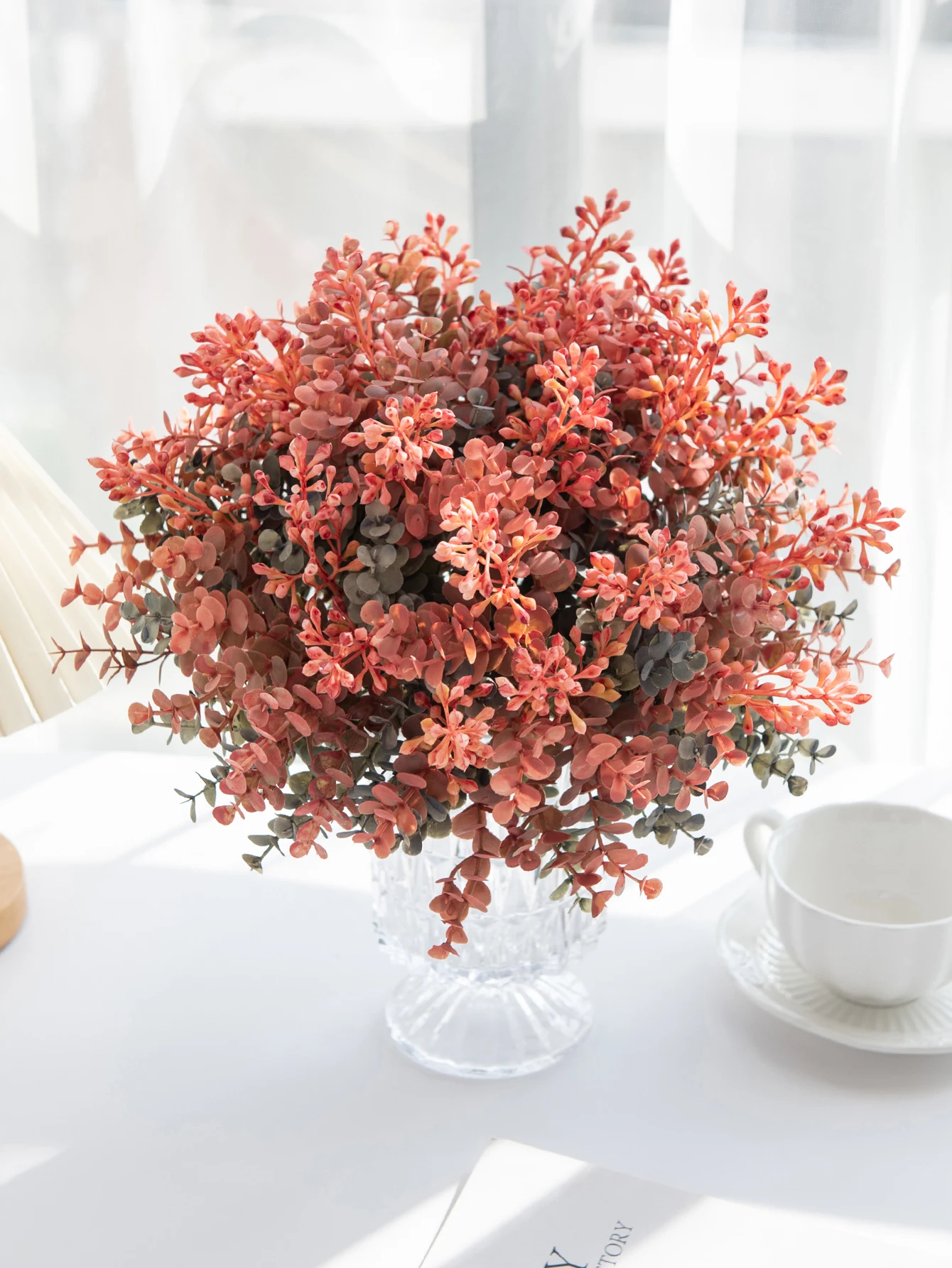Künstliche Bäume aus Kunststoff, Eukalyptus, Hochzeit, Bankett, Braut, DIY, Weihnachtskranz, Heimdekoration, Garten, Bonsai, Dekoration, Vase, Hotel – Detail 15