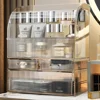 Drawer Type Skincare Organizer for Bathroom, Large Cosmetics Storage Box, Luxury Waterproof Divided Makeup Case 4