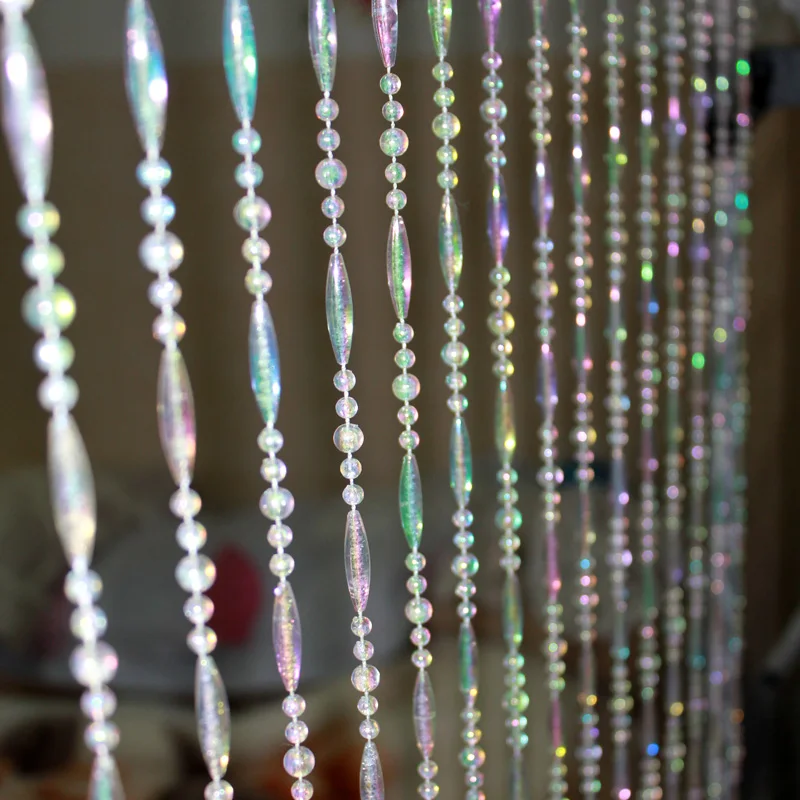 HomeDecorDoorCurtainColorfulWhiteAcrylicPlasticBeadsString
