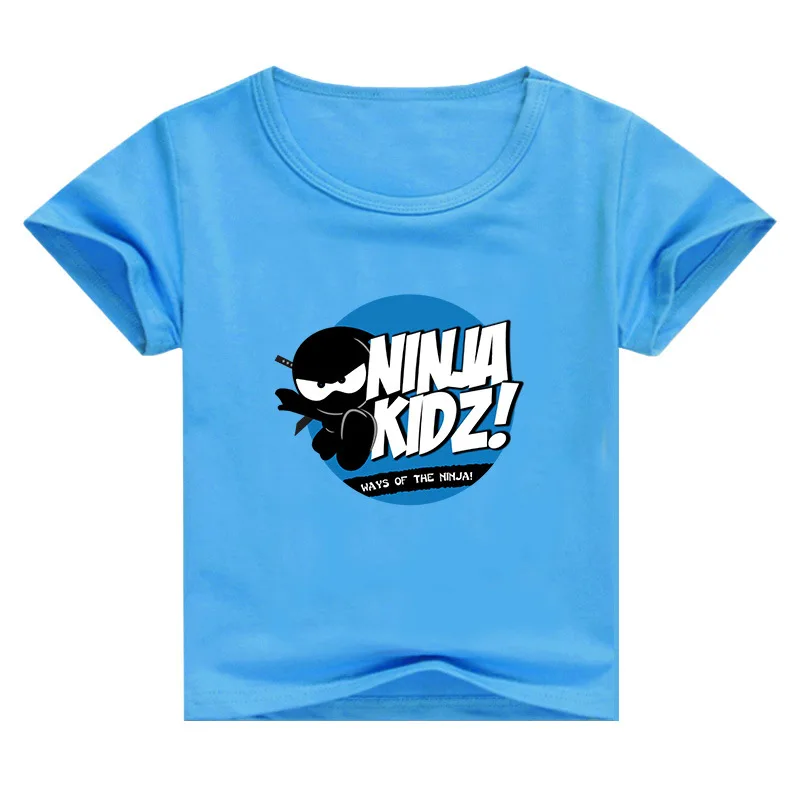 

NINJA KIDZ Boys T-shirt Girls T Shirt Summer Cotton Kids Tops Cartoon Graphic Tees Funny Harajuku Children O-neck Tshirt