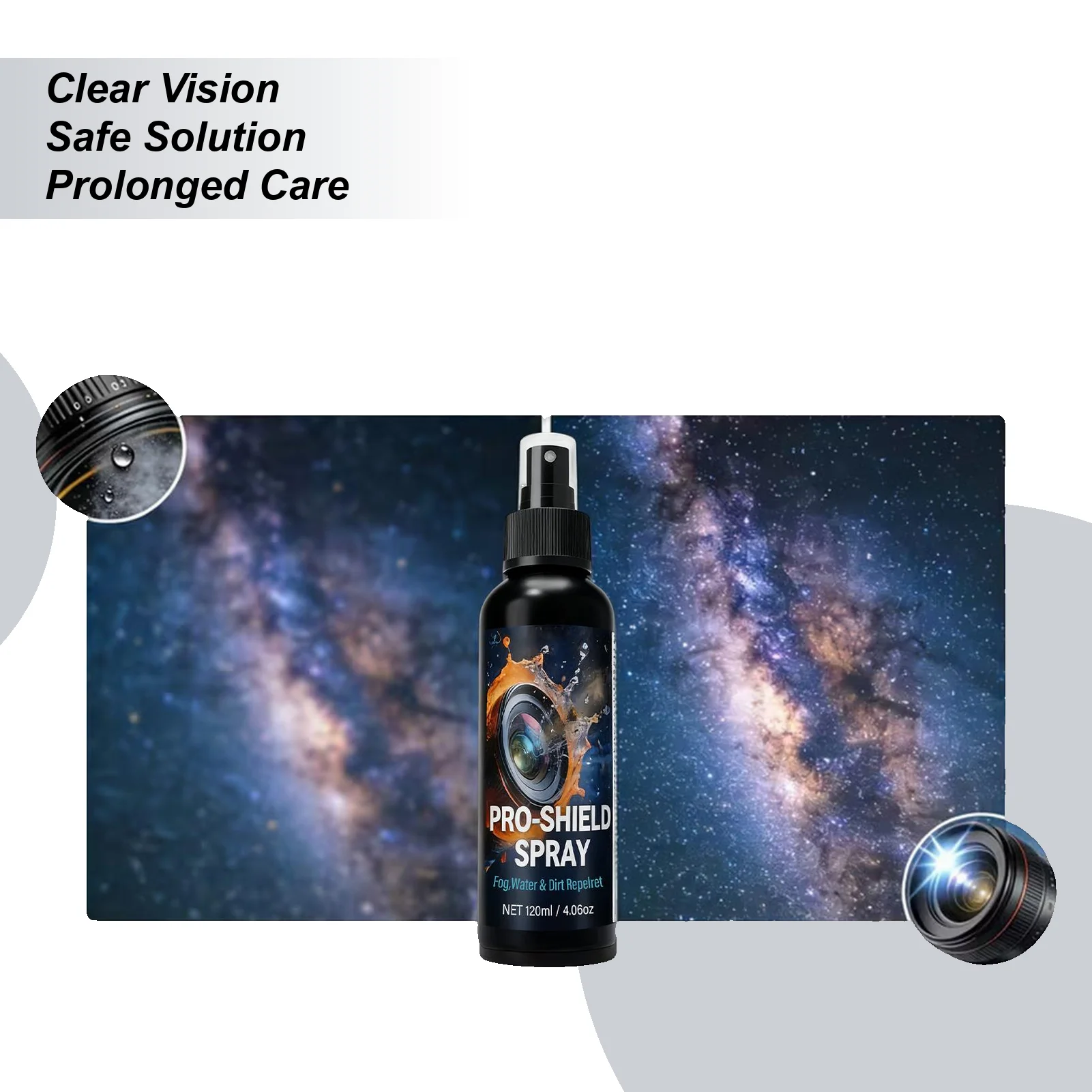 Lens Cleaning 120ml Camera Solution Defogger Eyeglass Cleaner Spray For ...