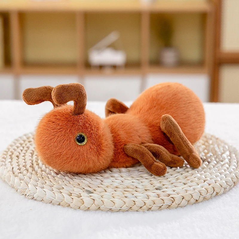 귀여운 개미 인형 부드러운 시뮬레이션 동물 포켓 보물 수면 친구 좋은 선물 방 꾸미기 아이템 봉제 장난감 어린이 선물