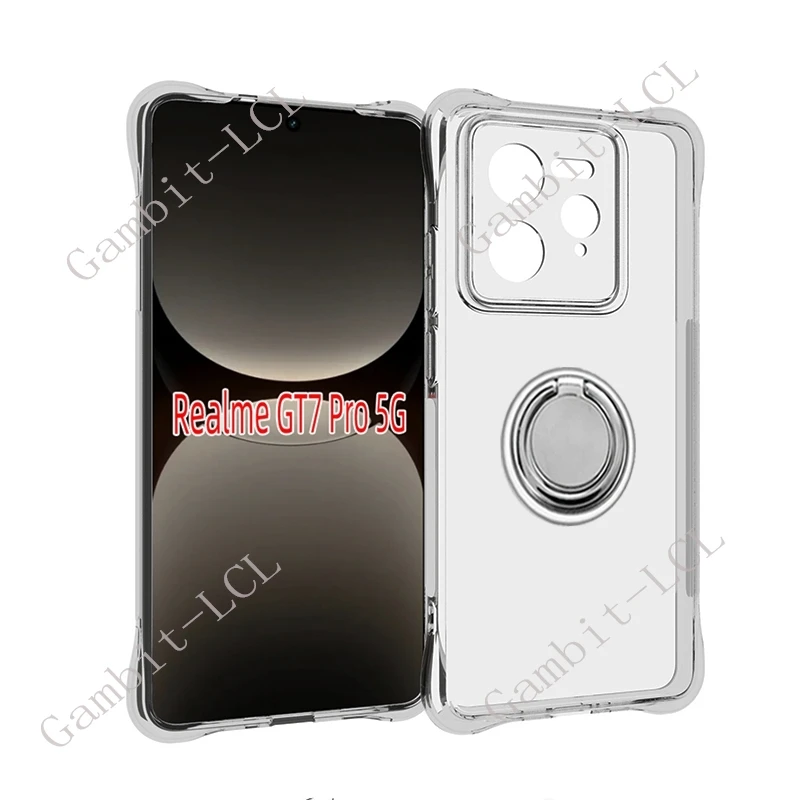 Back Ring Holder Bracket Phone Cover - TPU Soft Silicone Case