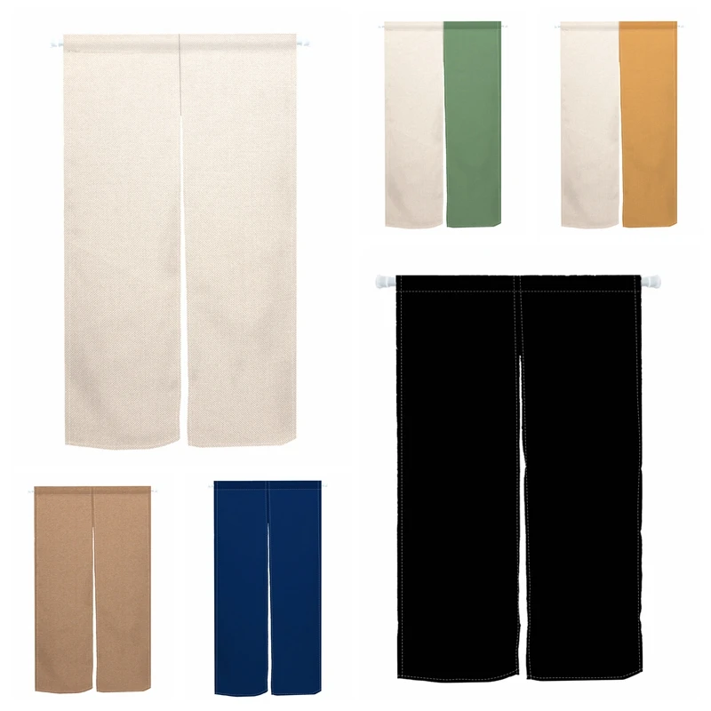 

Solid Color Door Curtain Modern Simple Minimalism Stitching White Curtains for Living Room Bedroom Nordic Entrance Room Decor