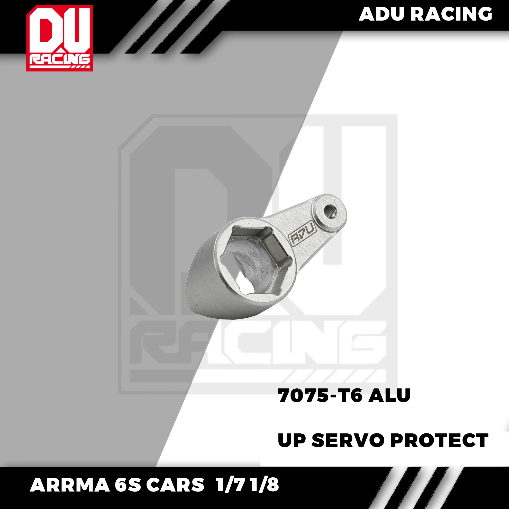 ADU RACING ARRMA 1/7 1/8 6S SERVO SAVER STEERING ARM 7075-T6 ALU