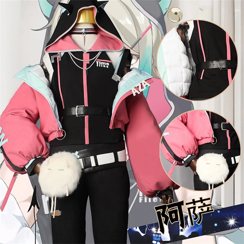 

Костюм для косплея COSLEE Vtuber Nijisanji Aza, модная форма, рубашка, пальто, брюки, пояс, хвост, наряд для Хэллоуина, индивидуальный пошив, новинка