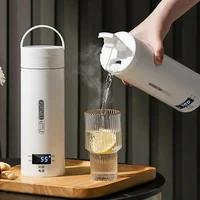 Bouilloires électriques portables de 500ML, bouilloire pour thé et café, tasse thermique pour faire bouillir l'eau, bouteille d'eau Anti-brûlure, Menu anglais 1