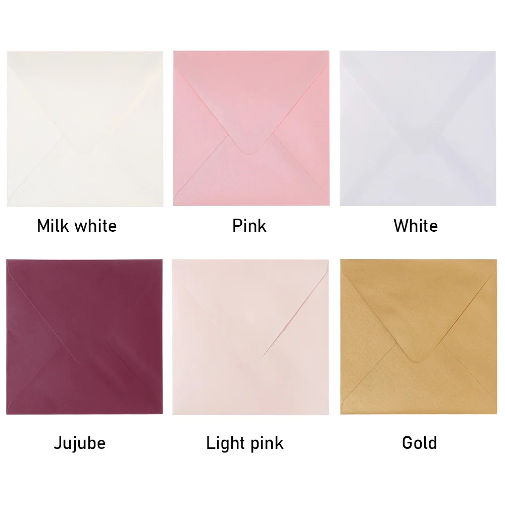 3D Pop Up Card Kraft Paper Envelopes Window Envelopes Mailing Envelopes Mini Envelopes 10 PCS/lot Message Card Multicolor School Supplies Greeting Card Encased Pearl Papers Envelope Bag Square Paper Envelopes