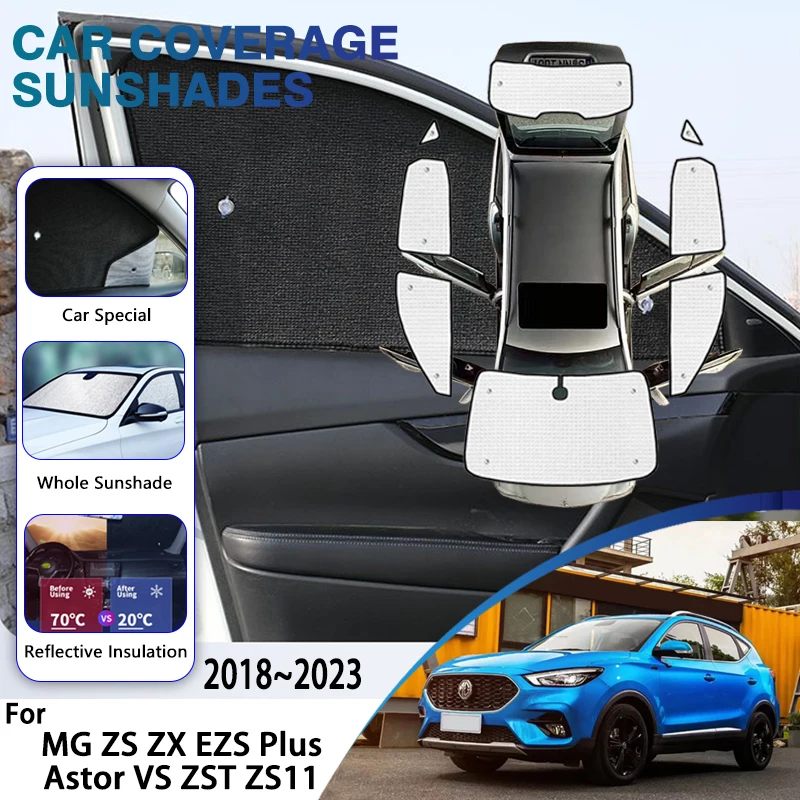 

Full Covers Sunshades For MG ZS ZX EZS Plus Astor VS ZST ZS11 2018~2023 2022 Rear Windshield Front Windows Visor Car Accessories