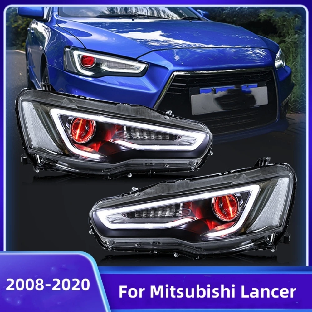 

Car Led Headlights For Mitsubishi Lancer EVO X 2008-2020 DRL Turn Signal Light Dual Beam Lens LED Headlamp Assembly