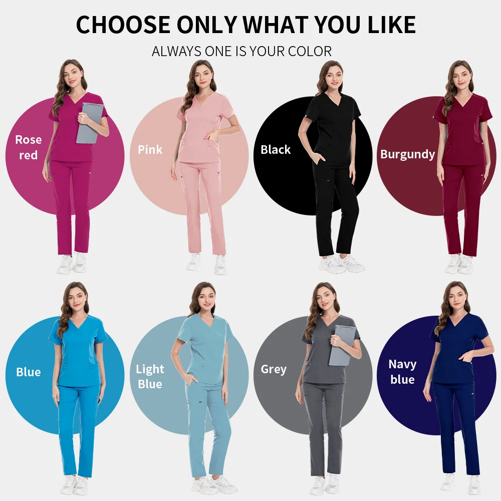 Hospital Doctor Scrubs Sets Medical Uniforms Nurse Accessories Surgical Uniform Women Dental Clinic Workwear Health Service Suit