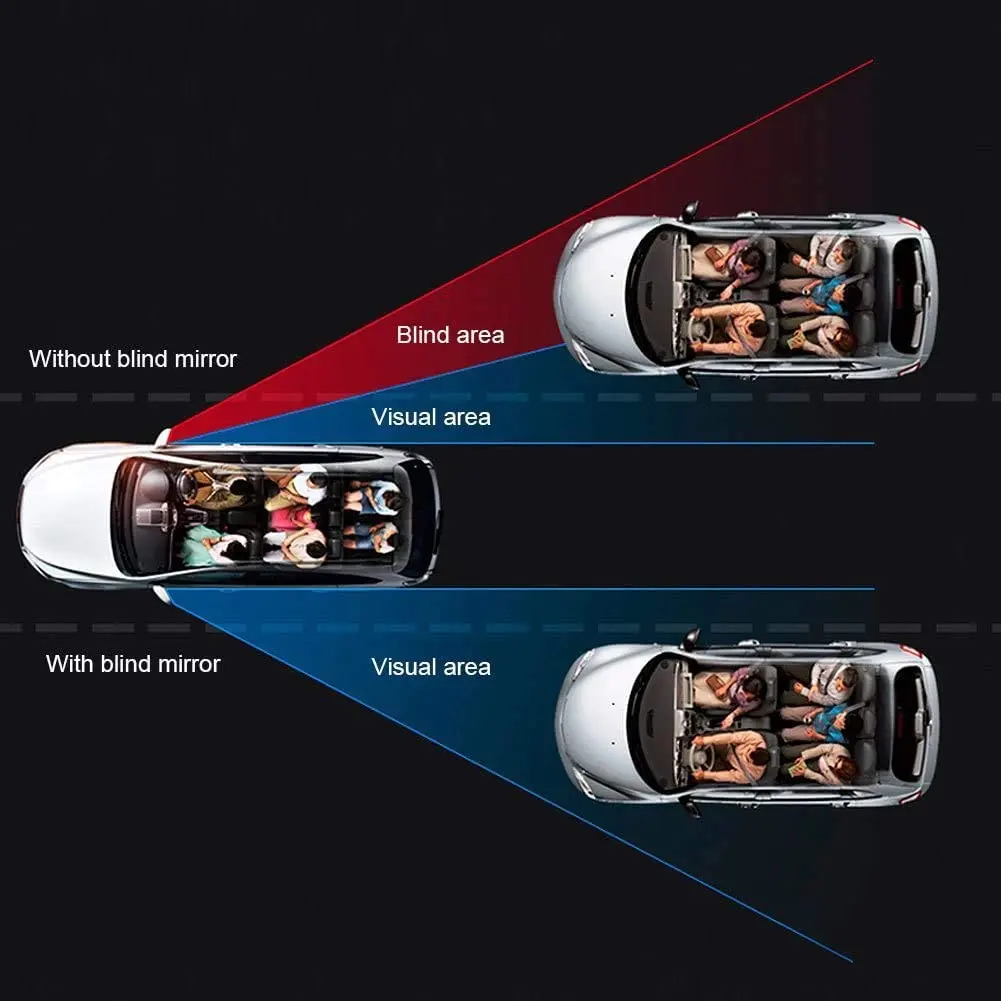 360 Degree Adjustable Car Rearview Convex Mirror for Car Reverse Wide Angle Parking Rimless HD Blind Spot Mirror blind spot mirror wide angle mirror