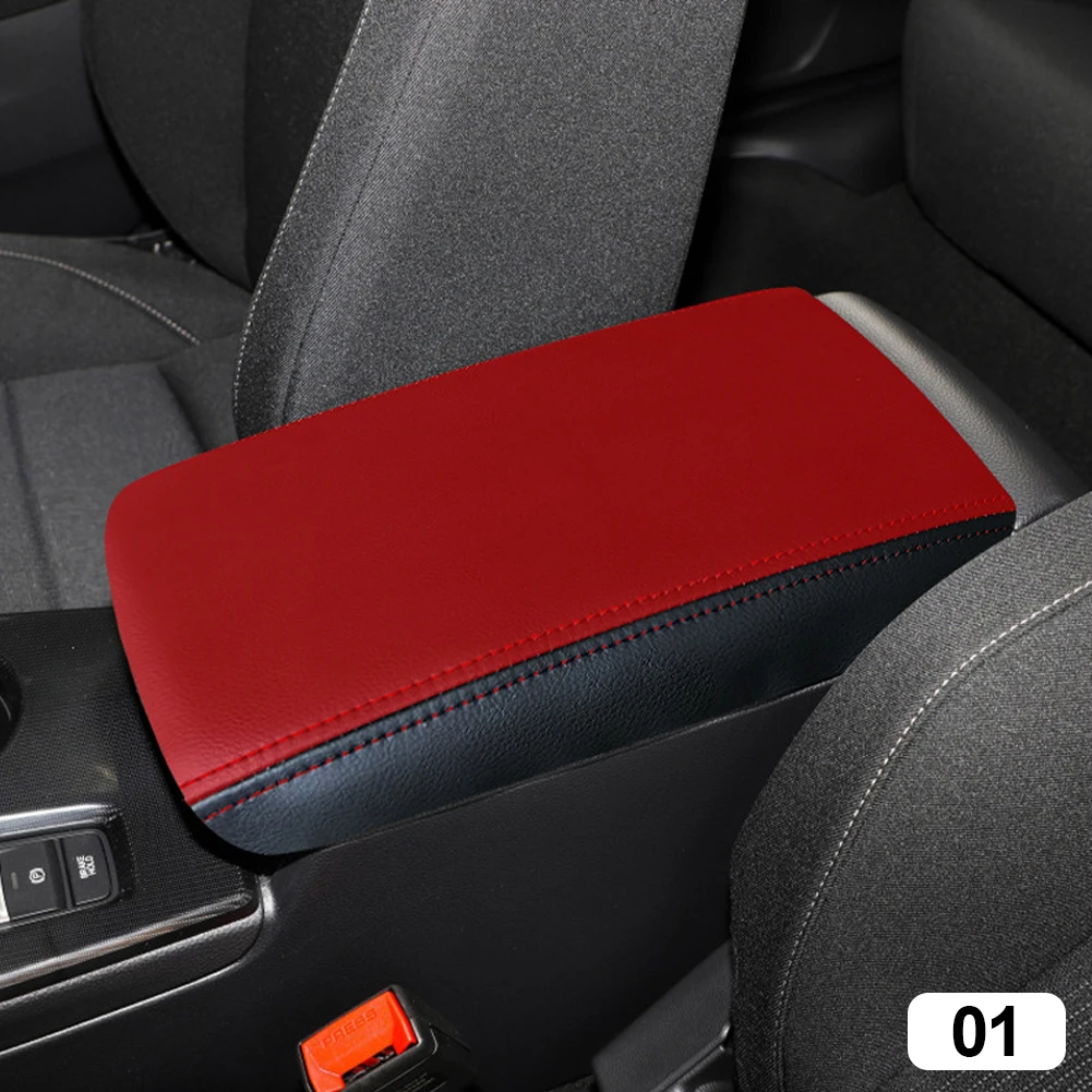 Karltys Copertura Per Bracciolo Centrale Honda Civic 2022-2023 11a Gen: Cuscino In Pelle PU Fibra Carbonio, Protezione Impermeabile Anti Graffio, Nero