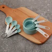8PCS Measuring Cups Spoons Set For Baking Cake Pastry Cooking Utensils Stainless Steel Handle Kitchen Tools Accessories Gadget 1