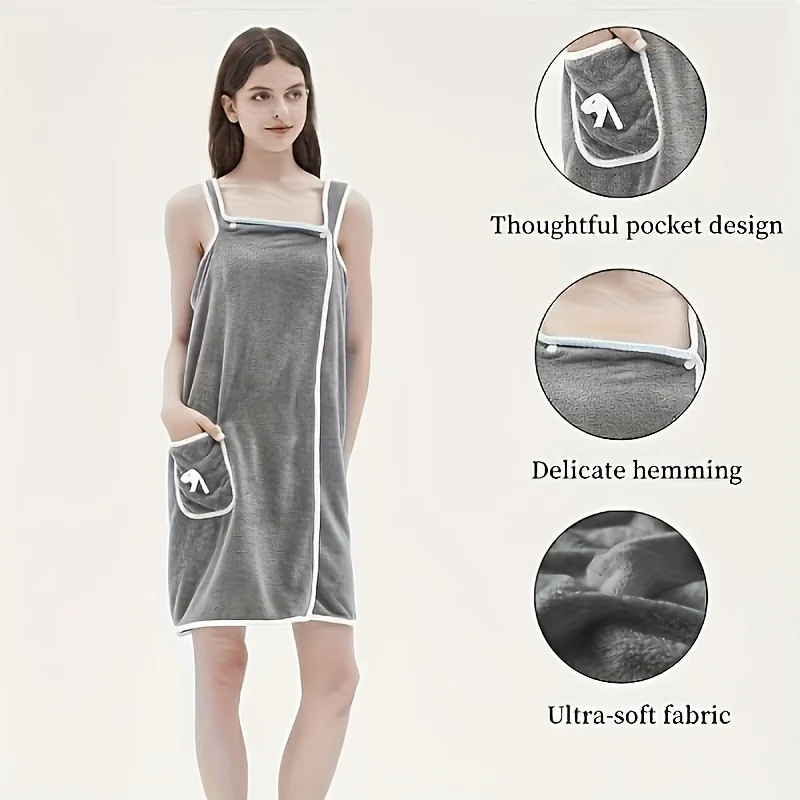 Bowknot Wearable Bath Towel 6