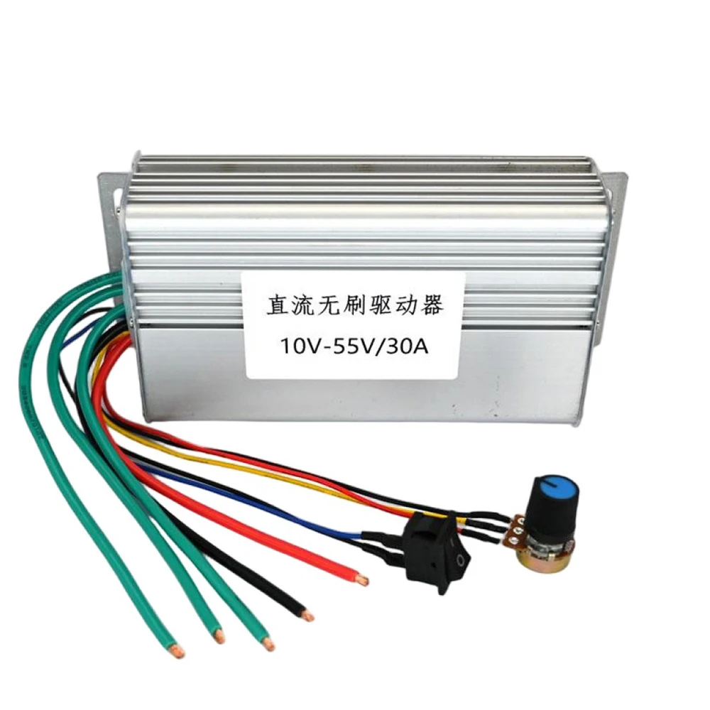 30A 1650W DC 브러시리스 모터 속도 조절기 스위치 드라이버 보드 모터 전기 조절기 DC 10V 24V 36V 48V 홀 없음