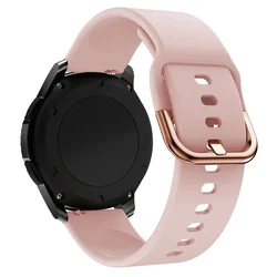 Silicone Bracelet Watch Strap, 20mm/22mm Band, for 22mm watch band (Pink sand 20)