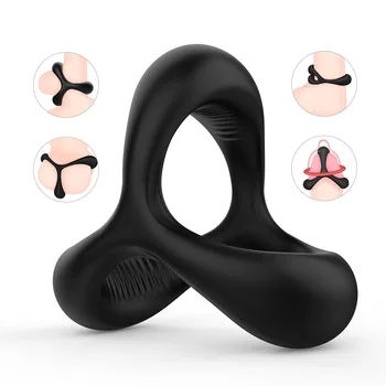Cock Ring on For Men Delay Ejaculation Erection Sex Shop Toys for Couple Penis Ring Dick Enlarger Doublerings Sex Products 4