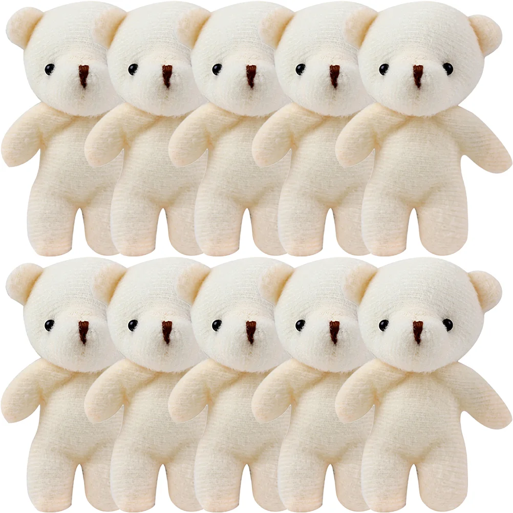 

5/10/12/18/20pcs 11cm Mini Stuffed Plush Teddy Bear Dolls Toys Tiny Bears Keychain Bag Hanging Pendant Children Birthday Gifts