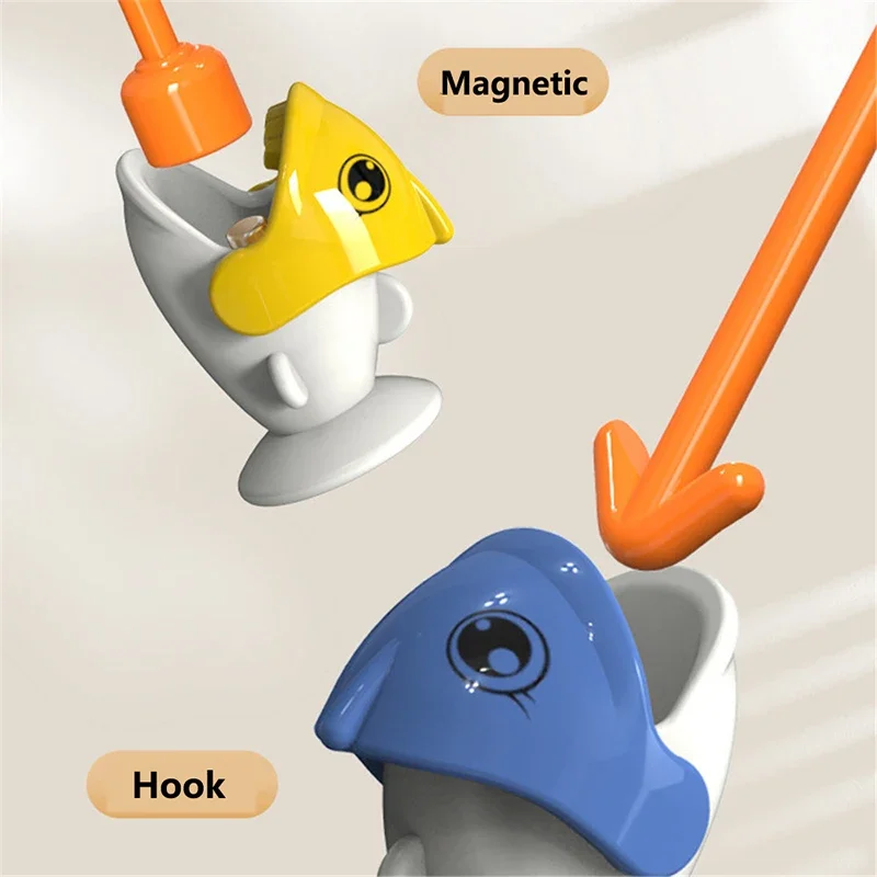 Montessori Magnetic Fishing Toys Set Parent-Child Interaction Educational Magnetic Fishing Game Children Gifts 2 Fishing Rods 3