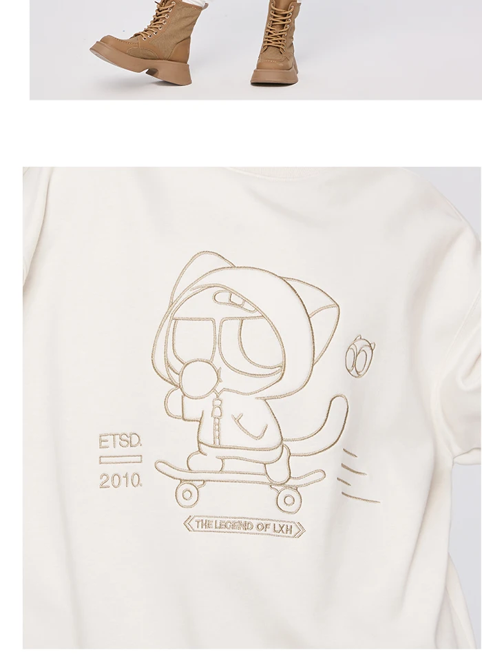 quente 2022 inverno novo bordado superior hoodies