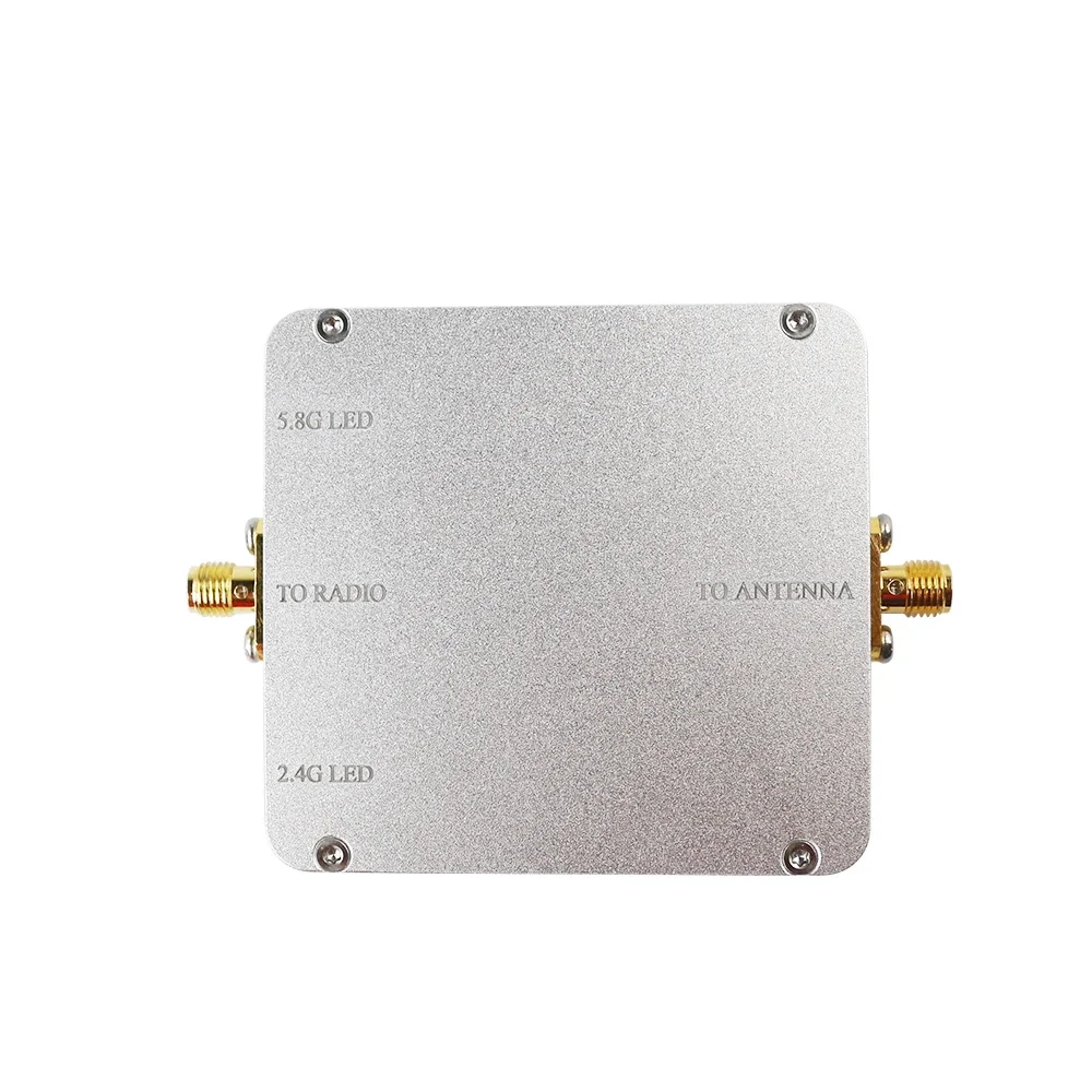 Vue arrière de l'amplificateur WiFi EDUP 4000mW montrant les ports Ethernet et le bouton reset, booster signal double bande