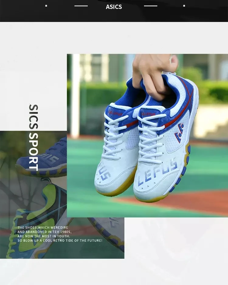 Description Picture 4 of itemMen Women Non-slip Breathable Table Tennis Shoes Outdoor Sports Training Sneaker Wear-Resistant Sport Shoe