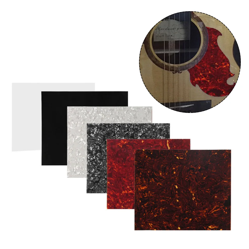 DIY Acoustic Guitar Pickguard - Self-Adhesive Celluloid Sheet, 20cm x 17cm, Multiple Color Options