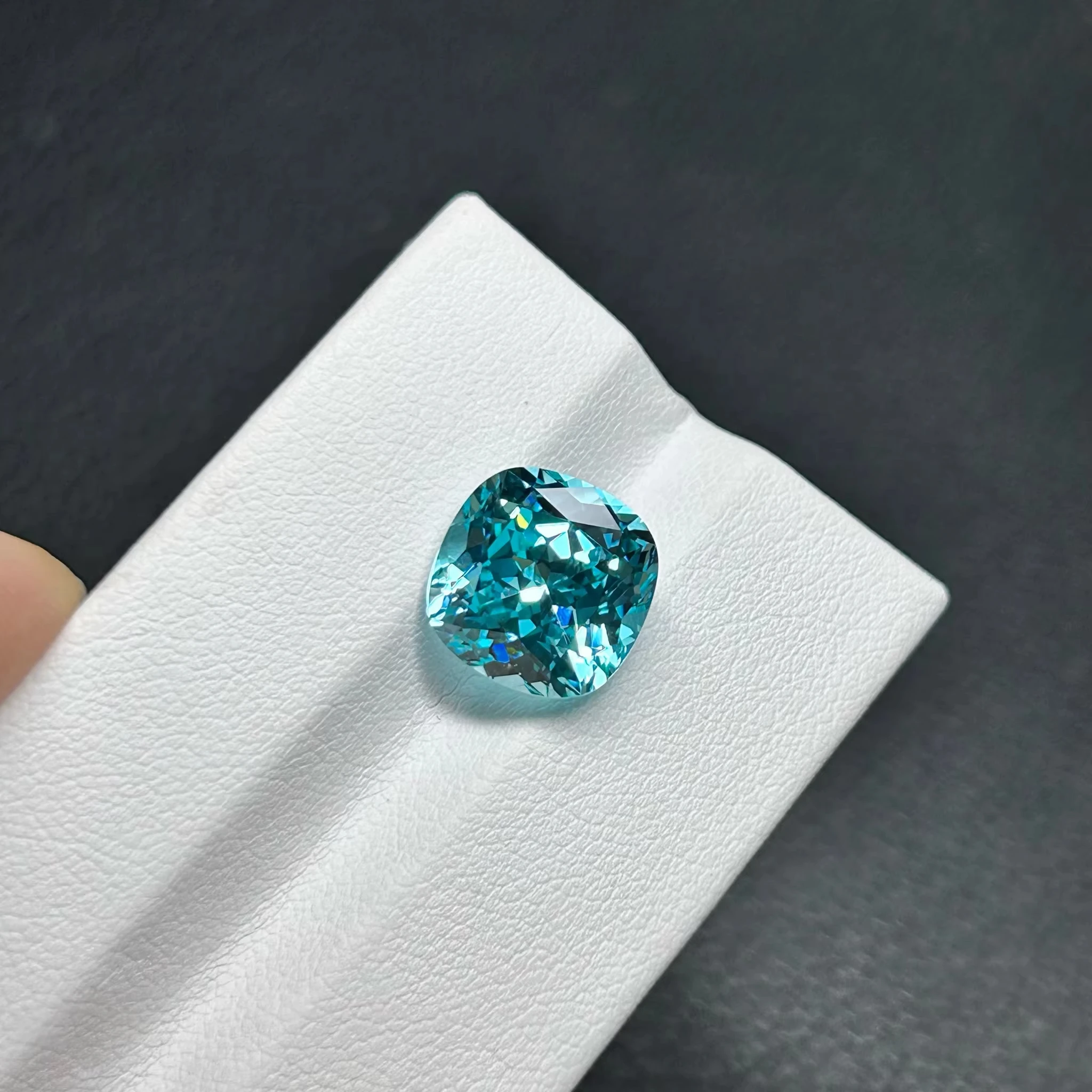 Top Quality 0.3-31ct Lab Grown Paraiba Gemstone Asscher Shape Loose Gemstones Paraiba For Jewelry Making with AGL Certificate